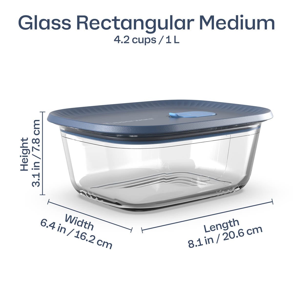 Tupperware Voila? Glass Food Storage Container | Rectangular Medium - Image 3