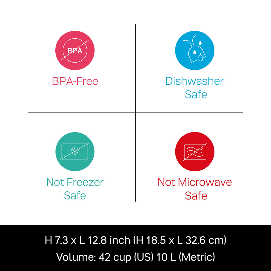 Tupperware Thatsa? Mega Bowl | Airtight. Leakproof. Mixing Bowl. 42-cups / 10 L - Image 4